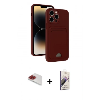 MARSİLYAN™- iPhone 13 Pro Max Kılıf Vadi Çizgi Prime - Siyah Bilvis 3D Mat Cam Ekran Koruyucu + Pers Alüminyum Kamera Lens - KI