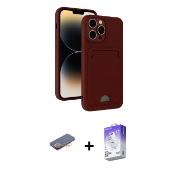 MARSİLYAN™- iPhone 13 Pro Max Kılıf Vadi Çizgi Prime - Siyah Bilvis 5in1 3D Magic Cam Ekran Koruyucu + Renkli Kamera Lens Koruma Cam - TU