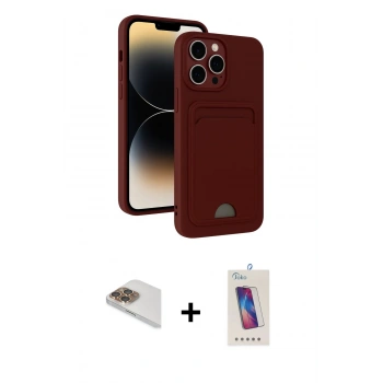 MARSİLYAN™- iPhone 13 Pro Max Kılıf Vadi Çizgi Prime - Siyah Joko 5D Cam + Pers Alüminyum Kamera Lens - GD