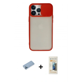 MARSİLYAN™- iPhone 13 Pro Max Kılıf Vadi Çizgi - Siyah 6D Mat Seramik Hayalet Nano Ekran Koruyucu + Shine Kamera Lens Koruma Cam - MI