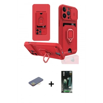 MARSİLYAN™- iPhone 13 Pro Max Kılıf Vadi Form Prime - Şeffaf 360 Full Body Arka Koruyucu + Renkli Kamera Lens Koruma Cam - SI