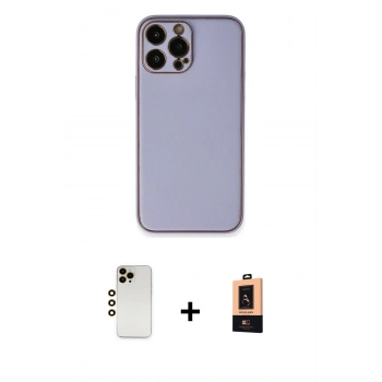 MARSİLYAN™- iPhone 13 Pro Max Kılıf Yadigar Klasik - Şeffaf Maxco Cam Ekran Koruyucu + Shine Kamera Lens - GD