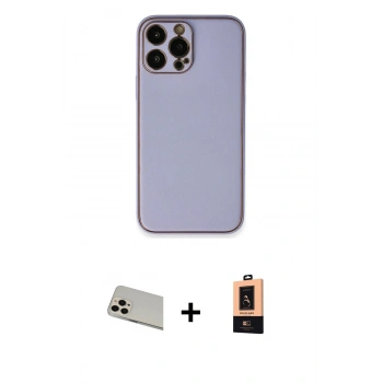 MARSİLYAN™- iPhone 13 Pro Max Kılıf Yadigar Klasik - Şeffaf Maxco Cam Ekran Koruyucu + Rainbow Kamera Lens Koruma Cam - REGD