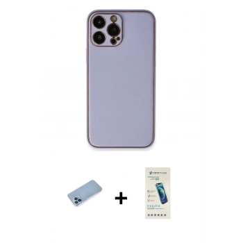 MARSİLYAN™- iPhone 13 Pro Max Kılıf Yadigar Klasik - Şeffaf Pasifik Cam Ekran Koruyucu + Shine Kamera Lens Koruma Cam - MI