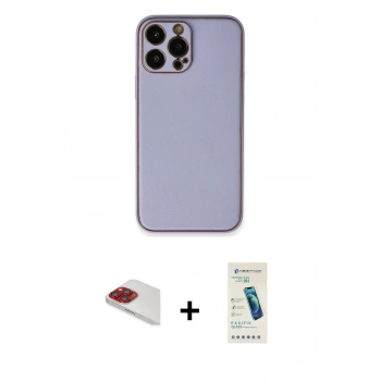 MARSİLYAN™- iPhone 13 Pro Max Kılıf Yadigar Klasik - Şeffaf Pasifik Cam Ekran Koruyucu + Pers Alüminyum Kamera Lens - KI