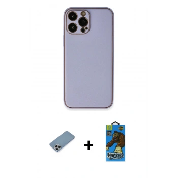 MARSİLYAN™- iPhone 13 Pro Max Kılıf Yadigar Klasik - Siyah 18D Cam Ekran Koruyucu + Shine Kamera Lens Koruma Cam - GI