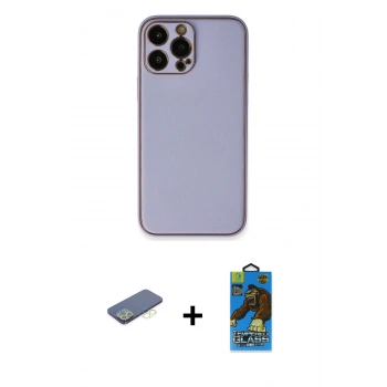 MARSİLYAN™- iPhone 13 Pro Max Kılıf Yadigar Klasik - Siyah 18D Cam Ekran Koruyucu + Renkli Kamera Lens Koruma Cam - YL