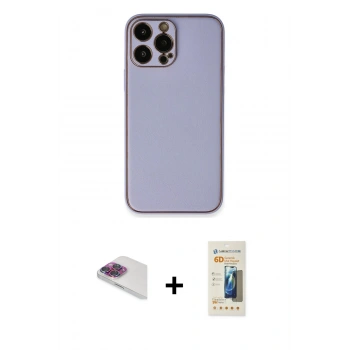 MARSİLYAN™- iPhone 13 Pro Max Kılıf Yadigar Klasik - Siyah 6D Mat Seramik Hayalet Nano Ekran Koruyucu + Pers Alüminyum Kamera Lens - GI