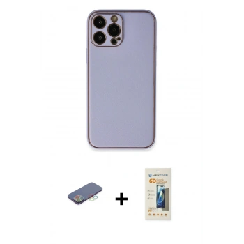 MARSİLYAN™- iPhone 13 Pro Max Kılıf Yadigar Klasik - Siyah 6D Mat Seramik Hayalet Nano Ekran Koruyucu + Renkli Kamera Lens Koruma Cam - MI