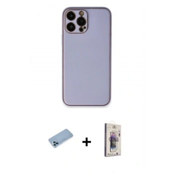 MARSİLYAN™- iPhone 13 Pro Max Kılıf Yadigar Klasik - Siyah Bilvis 3D Cam Ekran Koruyucu + Shine Kamera Lens Koruma Cam - MI