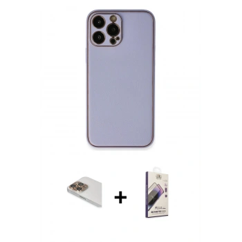 MARSİLYAN™- iPhone 13 Pro Max Kılıf Yadigar Klasik - Siyah Bilvis 3D Mat Cam Ekran Koruyucu + Pers Alüminyum Kamera Lens - GD