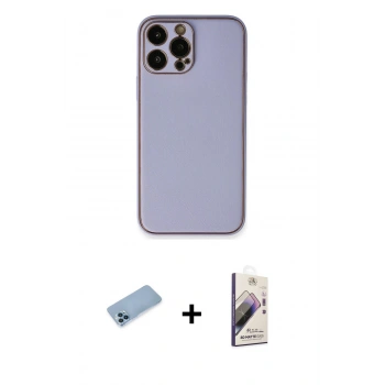 MARSİLYAN™- iPhone 13 Pro Max Kılıf Yadigar Klasik - Siyah Bilvis 3D Mat Cam Ekran Koruyucu + Shine Kamera Lens Koruma Cam - MI