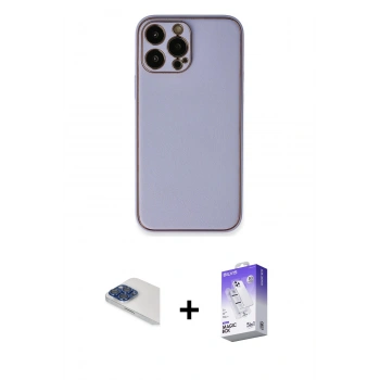 MARSİLYAN™- iPhone 13 Pro Max Kılıf Yadigar Klasik - Siyah Bilvis 5in1 3D Magic Cam Ekran Koruyucu + Pers Alüminyum Kamera Lens - LT