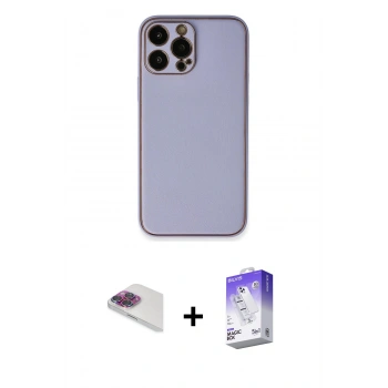 MARSİLYAN™- iPhone 13 Pro Max Kılıf Yadigar Klasik - Siyah Bilvis 5in1 3D Magic Cam Ekran Koruyucu + Pers Alüminyum Kamera Lens - GI