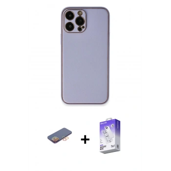 MARSİLYAN™- iPhone 13 Pro Max Kılıf Yadigar Klasik - Siyah Bilvis 5in1 3D Magic Cam Ekran Koruyucu + Renkli Kamera Lens Koruma Cam - TU