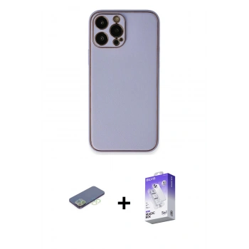 MARSİLYAN™- iPhone 13 Pro Max Kılıf Yadigar Klasik - Siyah Bilvis 5in1 3D Magic Cam Ekran Koruyucu + Renkli Kamera Lens Koruma Cam - YL
