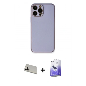 MARSİLYAN™- iPhone 13 Pro Max Kılıf Yadigar Klasik - Siyah Bilvis 5in1 5D Magic Hayalet Cam Ekran Koruyucu + Rainbow Kamera Lens Koruma Cam - BZ