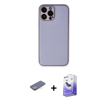 MARSİLYAN™- iPhone 13 Pro Max Kılıf Yadigar Klasik - Siyah Bilvis 5in1 5D Magic Hayalet Cam Ekran Koruyucu + Renkli Kamera Lens Koruma Cam - SI