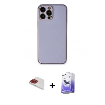 MARSİLYAN™- iPhone 13 Pro Max Kılıf Yadigar Klasik - Siyah Bilvis 5in1 5D Magic Hayalet Cam Ekran Koruyucu + Pers Alüminyum Kamera Lens - KI