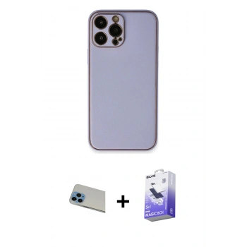 MARSİLYAN™- iPhone 13 Pro Max Kılıf Yadigar Klasik - Siyah Bilvis 5in1 5D Magic Hayalet Cam Ekran Koruyucu + Rainbow Kamera Lens Koruma Cam - MI