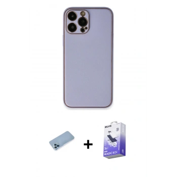 MARSİLYAN™- iPhone 13 Pro Max Kılıf Yadigar Klasik - Siyah Bilvis 5in1 5D Magic Hayalet Cam Ekran Koruyucu + Shine Kamera Lens Koruma Cam - MI
