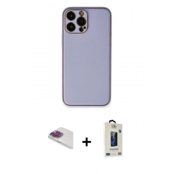 MARSİLYAN™- iPhone 13 Pro Max Kılıf Yadigar Klasik - Siyah Bilvis Hayalet Cam Ekran Koruyucu + Pers Alüminyum Kamera Lens - GI