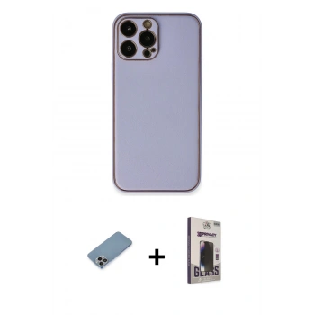 MARSİLYAN™- iPhone 13 Pro Max Kılıf Yadigar Klasik - Siyah Bilvis Hayalet Cam Ekran Koruyucu + Shine Kamera Lens Koruma Cam - GI