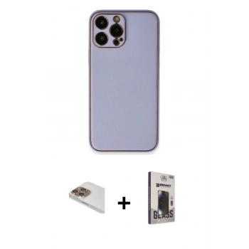 MARSİLYAN™- iPhone 13 Pro Max Kılıf Yadigar Klasik - Siyah Bilvis Hayalet Cam Ekran Koruyucu + Pers Alüminyum Kamera Lens - GD