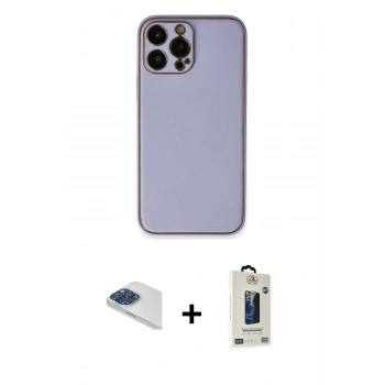 MARSİLYAN™- iPhone 13 Pro Max Kılıf Yadigar Klasik - Siyah Bilvis Hayalet Cam Ekran Koruyucu + Pers Alüminyum Kamera Lens - LT