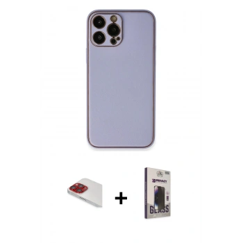 MARSİLYAN™- iPhone 13 Pro Max Kılıf Yadigar Klasik - Siyah Bilvis Hayalet Cam Ekran Koruyucu + Pers Alüminyum Kamera Lens - KI