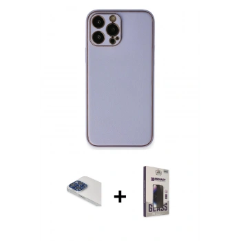 MARSİLYAN™- iPhone 13 Pro Max Kılıf Yadigar Klasik - Siyah Bilvis Hayalet Cam Ekran Koruyucu + Pers Alüminyum Kamera Lens - LT