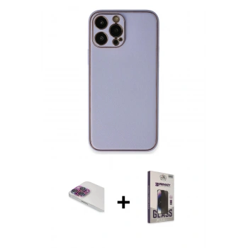 MARSİLYAN™- iPhone 13 Pro Max Kılıf Yadigar Klasik - Siyah Bilvis Hayalet Cam Ekran Koruyucu + Pers Alüminyum Kamera Lens - GI