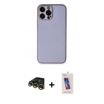 MARSİLYAN™- iPhone 13 Pro Max Kılıf Yadigar Klasik - Siyah Joko 5D Cam + Raze Metal Kamera Lens - GD