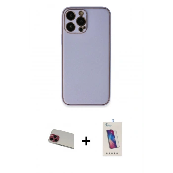 MARSİLYAN™- iPhone 13 Pro Max Kılıf Yadigar Klasik - Siyah Joko 5D Cam + Rainbow Kamera Lens Koruma Cam - KI