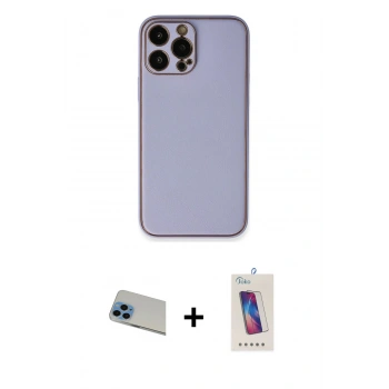 MARSİLYAN™- iPhone 13 Pro Max Kılıf Yadigar Klasik - Siyah Joko 5D Cam + Rainbow Kamera Lens Koruma Cam - MI