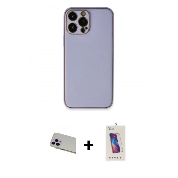 MARSİLYAN™- iPhone 13 Pro Max Kılıf Yadigar Klasik - Siyah Joko 5D Cam + Rainbow Kamera Lens Koruma Cam - MR