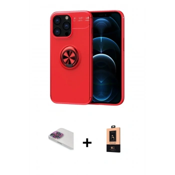 MARSİLYAN™- iPhone 13 Pro Max Kılıf Yankı Form Prime - Şeffaf Maxco Cam Ekran Koruyucu + Pers Alüminyum Kamera Lens - GI