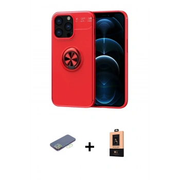 MARSİLYAN™- iPhone 13 Pro Max Kılıf Yankı Form Prime - Şeffaf Maxco Cam Ekran Koruyucu + Renkli Kamera Lens Koruma Cam - YL