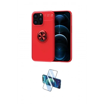 MARSİLYAN™- iPhone 13 Pro Max Kılıf Yankı Form Prime - Siyah 3D Antistatik Cam Ekran Koruyucu