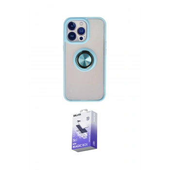 MARSİLYAN™- iPhone 13 Pro Max Kılıf Yörünge Çizgi - Siyah Bilvis 5in1 5D Magic Hayalet Cam Ekran Koruyucu