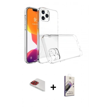 MARSİLYAN™- iPhone 13 Pro Max Kılıf Zirve Doku - Siyah Bilvis 3D Mat Cam Ekran Koruyucu + Pers Alüminyum Kamera Lens - KI