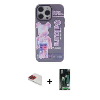 MARSİLYAN™- iPhone 13 Pro Max Kılıf Zirve Form Özel Seri - Şeffaf 360 Full Body Arka Koruyucu + Pers Alüminyum Kamera Lens - KI