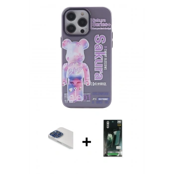 MARSİLYAN™- iPhone 13 Pro Max Kılıf Zirve Form Özel Seri - Şeffaf 360 Full Body Arka Koruyucu + Pers Alüminyum Kamera Lens - LT