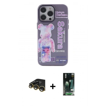 MARSİLYAN™- iPhone 13 Pro Max Kılıf Zirve Form Özel Seri - Şeffaf 360 Full Body Arka Koruyucu + Raze Metal Kamera Lens - GD
