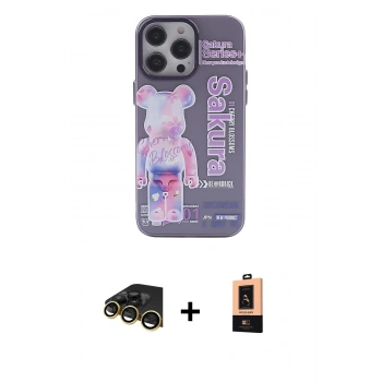 MARSİLYAN™- iPhone 13 Pro Max Kılıf Zirve Form Özel Seri - Şeffaf Maxco Cam Ekran Koruyucu + Raze Metal Kamera Lens - GD