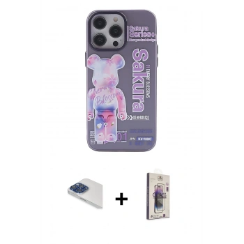 MARSİLYAN™- iPhone 13 Pro Max Kılıf Zirve Form Özel Seri - Siyah Bilvis 3D Cam Ekran Koruyucu + Pers Alüminyum Kamera Lens - LT