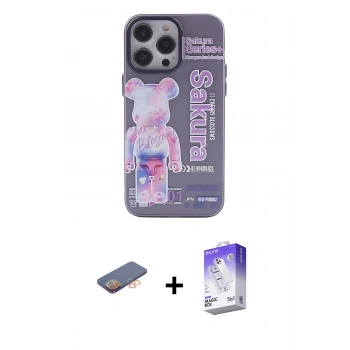 MARSİLYAN™- iPhone 13 Pro Max Kılıf Zirve Form Özel Seri - Siyah Bilvis 5in1 3D Magic Cam Ekran Koruyucu + Renkli Kamera Lens Koruma Cam - TU