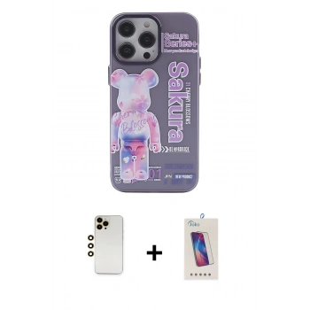 MARSİLYAN™- iPhone 13 Pro Max Kılıf Zirve Form Özel Seri - Siyah Joko 5D Cam + Shine Kamera Lens - GD