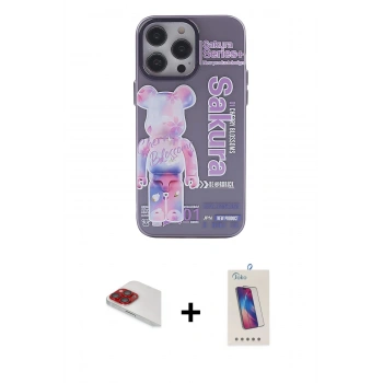 MARSİLYAN™- iPhone 13 Pro Max Kılıf Zirve Form Özel Seri - Siyah Joko 5D Cam + Pers Alüminyum Kamera Lens - KI