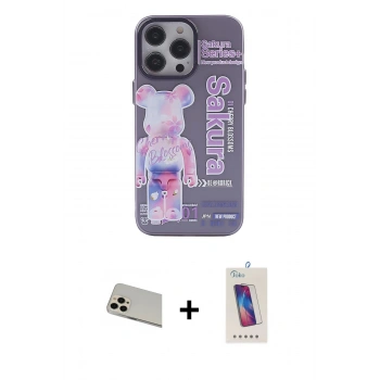 MARSİLYAN™- iPhone 13 Pro Max Kılıf Zirve Form Özel Seri - Siyah Joko 5D Cam + Rainbow Kamera Lens Koruma Cam - REGD